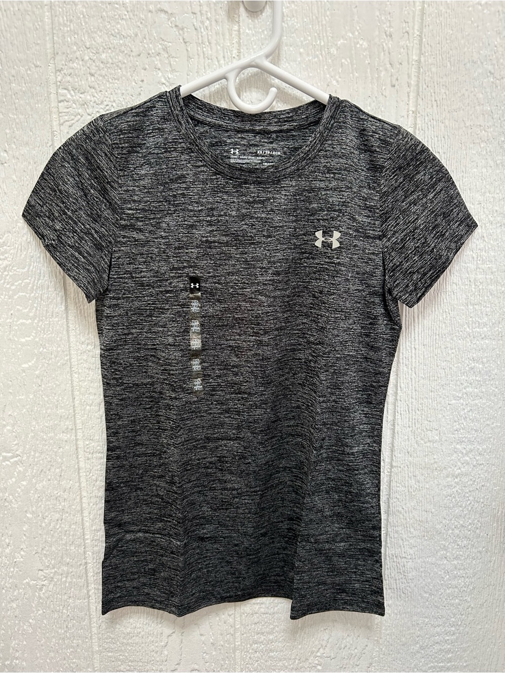 Under Armour Women's Short Sleeve Tech Tee - Black/Gray Space Dye